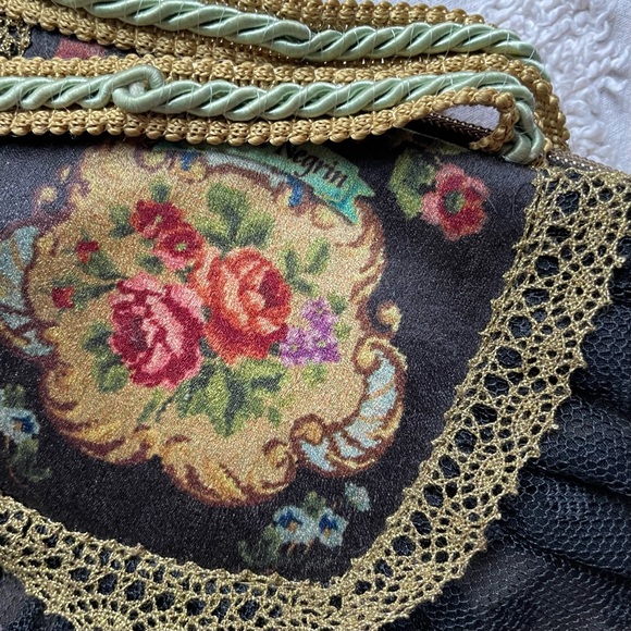 Michal Negrin Rose Tapestry Crystal Lace bag - Picture 8 of 8